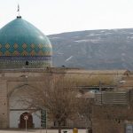 مسجد تاریخی کبودگنبد کلات از سیلاب تخلیه میشود