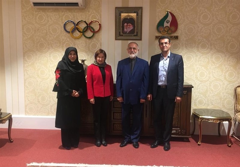 دیدار نایب رئیس فدراسیون جهانی ژیمناستیک با دبیرکل کمیته ملی المپیک