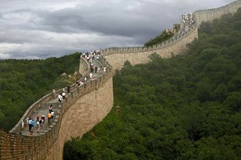 دیدار آیت الله خامنه ای از دیوار چین +عکس دیدار آیت الله خامنه ای از دیوار چین
